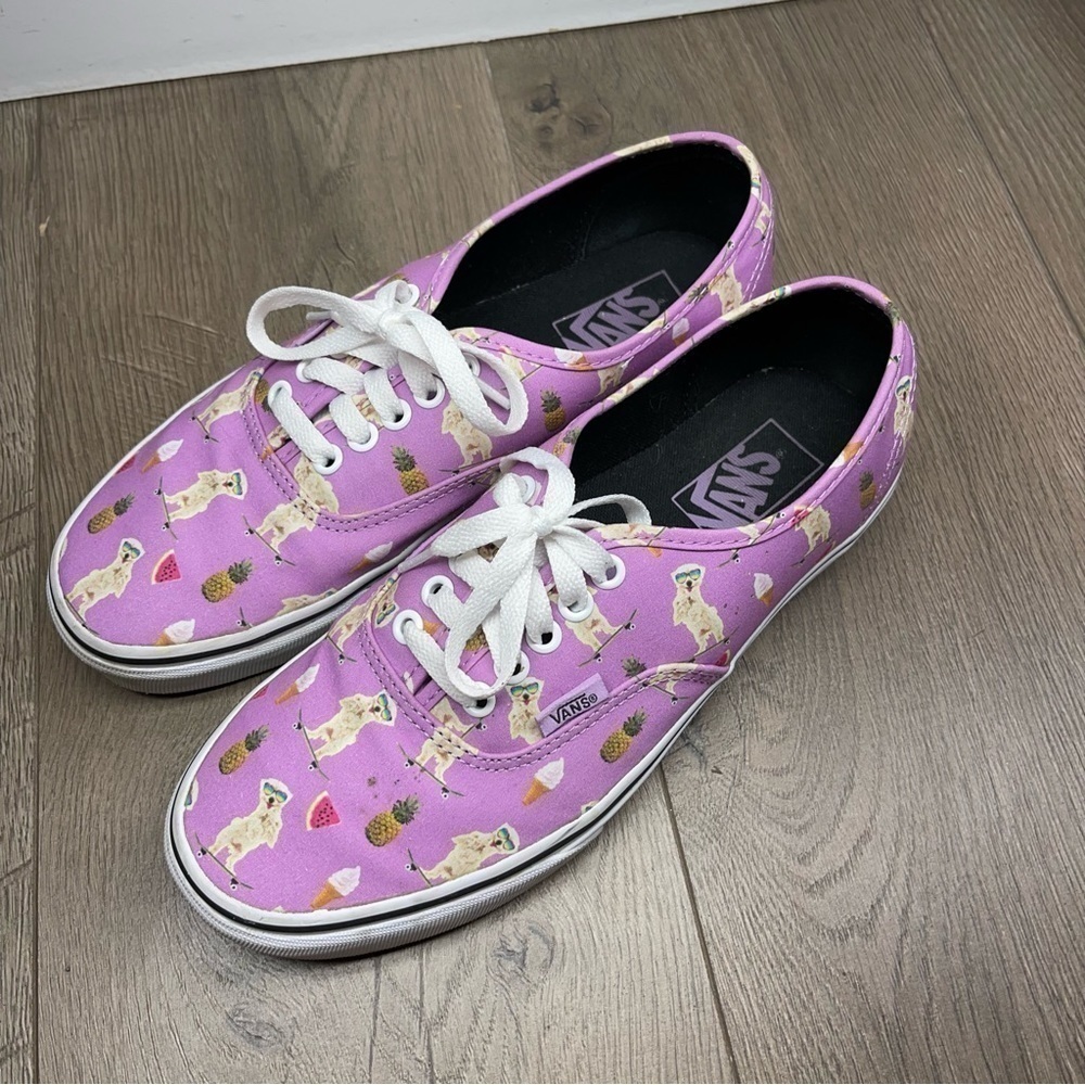 VANS Pool Vibes Dog African Violet Skateboarding Shoes Size 9.5 Women, 8 Men - Picture 2 of 10